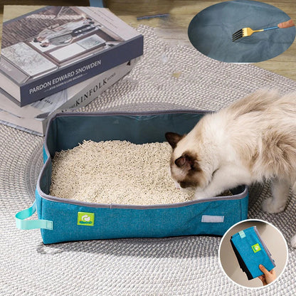 Bac à Litière Chat - NomadLiti™ - Bleu