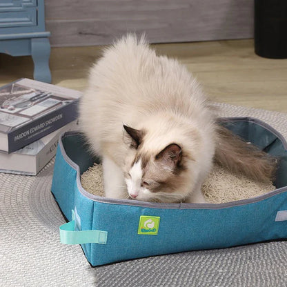 Bac à Litière Chat - NomadLiti™ - Bleu